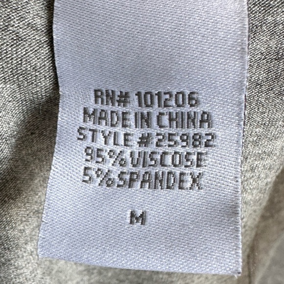 Soft Surroundings Gray Tunic Top Shark Bite Size Medium Soft Comfortable - Picture 7 of 8